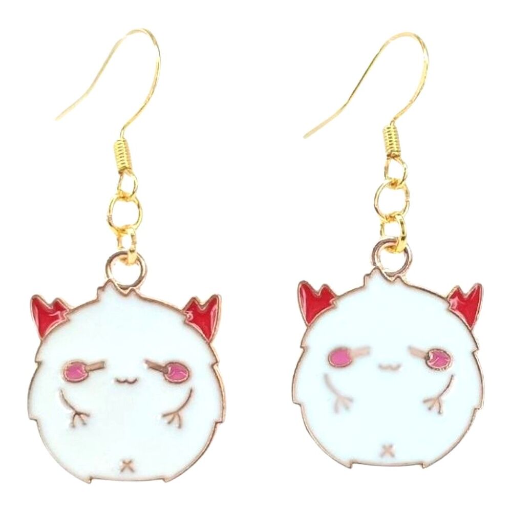 White Monster Earrings Fashion Jewelry Dangle Earrings Halloween Spooky Creepy